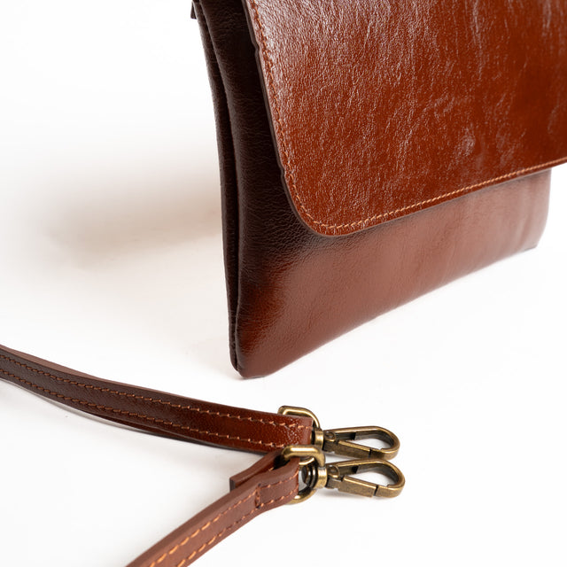 Zeroassoluto-Pochette genuine leather high quality - cuoio