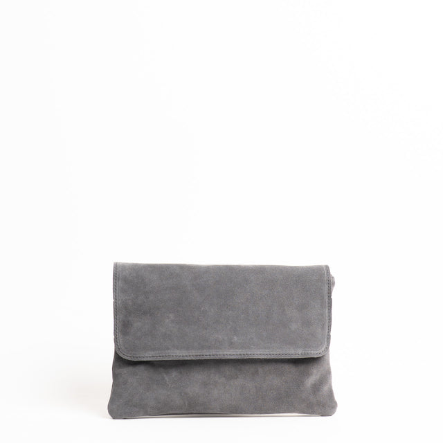 Zeroassoluto - Top grain leather pouch - lead