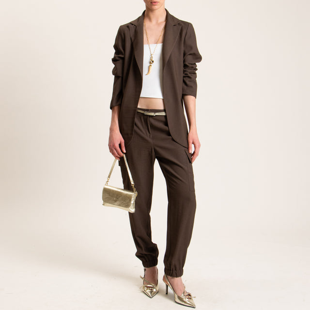 Zeroassoluto-Pantalone BEAUTY cargo - cioccolato