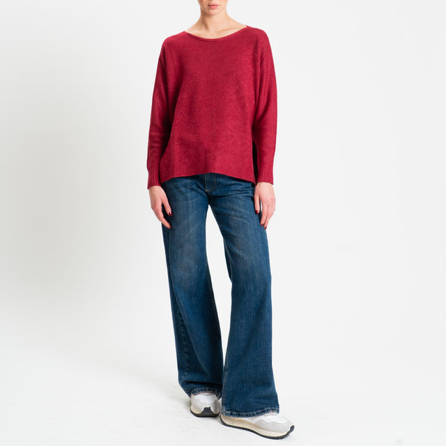 Zeroassoluto-Maglia soft hand scollo barca spacchi laterali - india