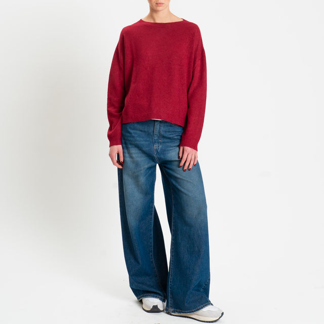 Zeroassoluto-Maglia soft hand girocollo bordi a coste - india