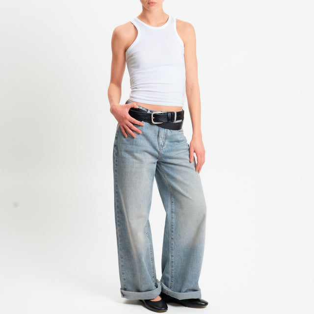 Zeroassoluto-Cintura doppio giro TOP GRADE LEATHER - nero