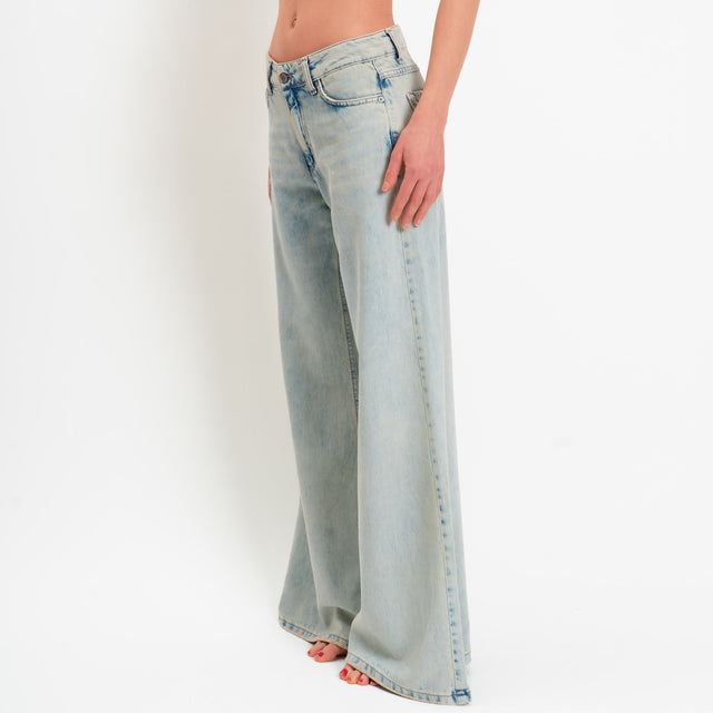 Zeroassoluto-Jeans BRUNA extra wide leg - denim chiaro stone washed