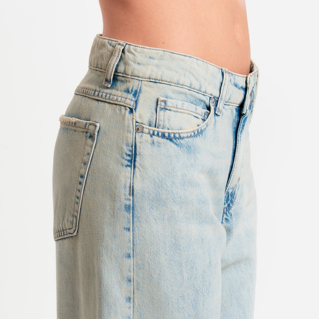 Zeroassoluto-Jeans BRUNA extra wide leg - denim chiaro stone washed