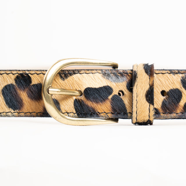 Zeroassoluto-Cintura cavallino maculato - beige/nero