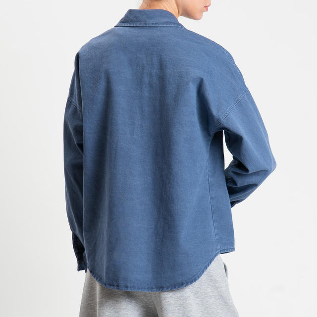 Zeroassoluto- Camicia CASSY in cotone drill - denim
