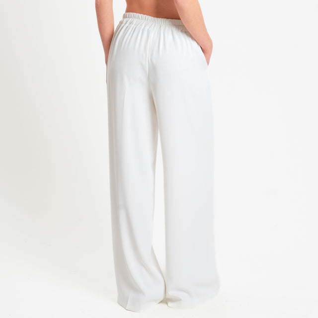 Zeroassoluto-Completo giacca + pantalone tessuto fluido - latte