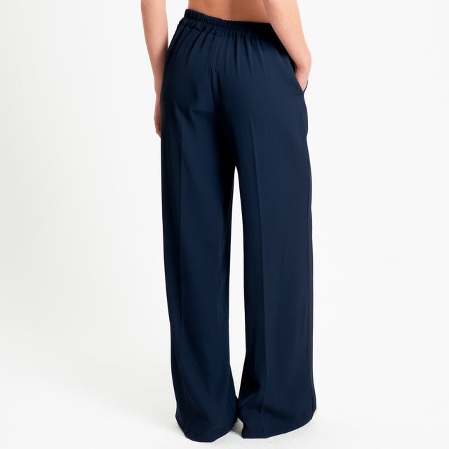 Zeroassoluto-Completo giacca + pantalone tessuto fluido - blu