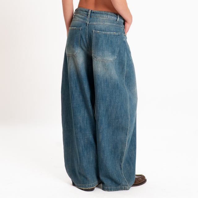Zeroassoluto-Jeans CIRCLE tela slegata wide leg - denim