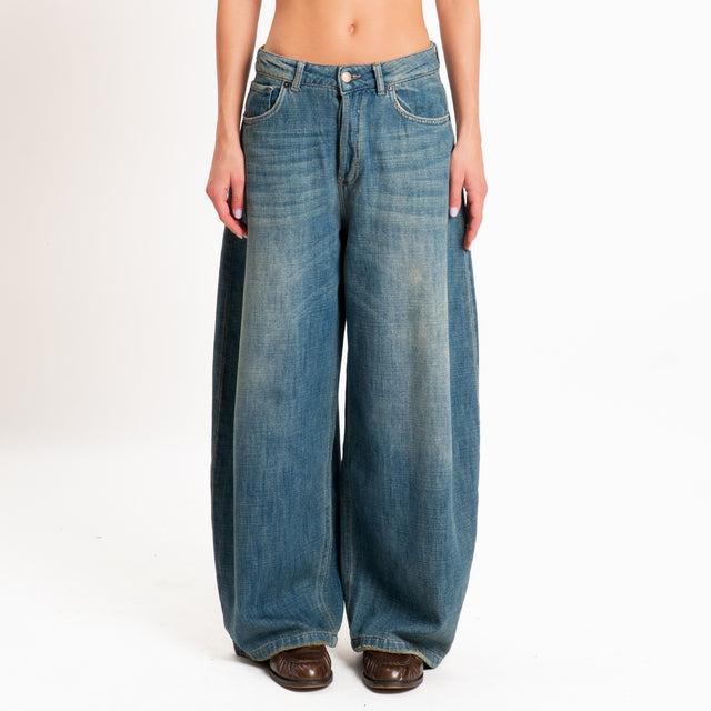 Zeroassoluto-Jeans CIRCLE tela slegata wide leg - denim