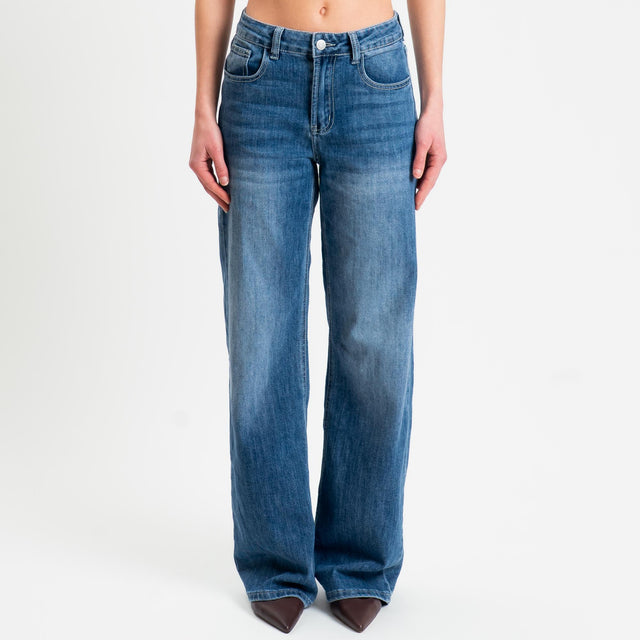 Zeroassoluto- Jeans DENVER straight cotone elasticizzato - denim