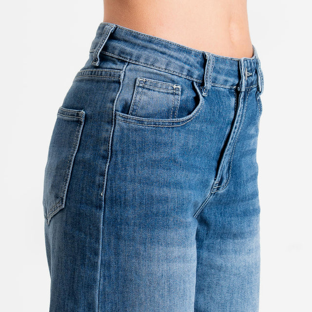 Zeroassoluto- Jeans DENVER straight cotone elasticizzato - denim