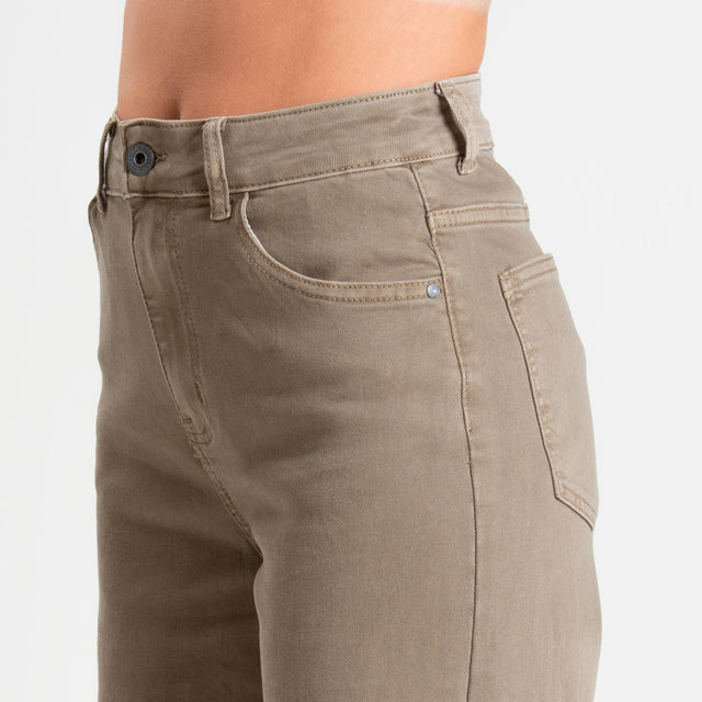 Zeroassoluto-Pantalonre DUSTY wide leg super stretch - sand