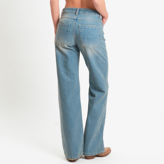 Zeroassoluto-Jeans ENEA straight fit - denim stone washed