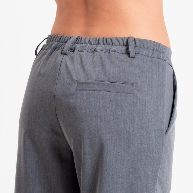 Zeroassoluto-Pantalone GALA straight in poliviscosa comfort - grigio melange