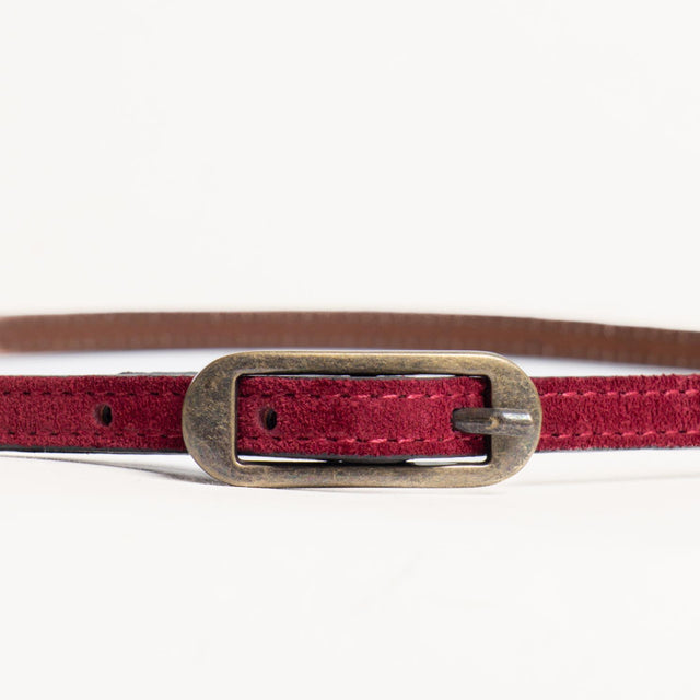 Zeroassoluto-Cintura fina genuine leather high qua - Bordeaux