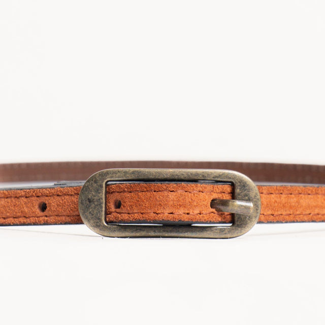 Zeroassoluto-Cintura fina genuine leather high qua - coccio
