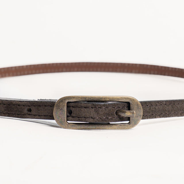 Zeroassoluto-Cintura fina genuine leather high qua - moro