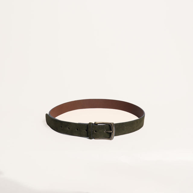 Zeroassoluto-Cintura scamosciata genuine leather high quality - militare