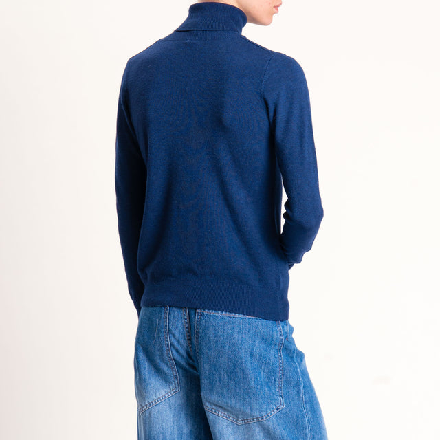 Zeroassoluto-Maglia collo alto - blu