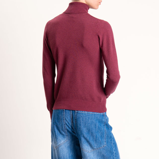 Zeroassoluto-Maglia collo alto - bordeaux