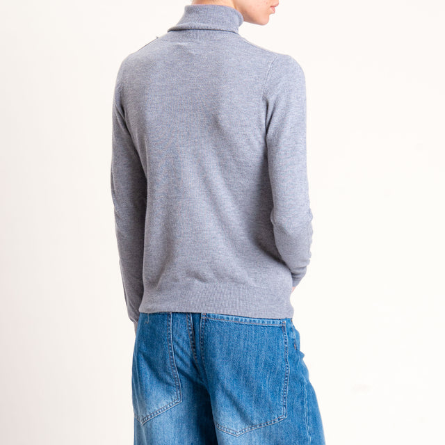 Zeroassoluto-Maglia collo alto - grigio melange