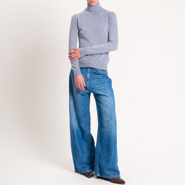 Zeroassoluto-Maglia collo alto - grigio melange