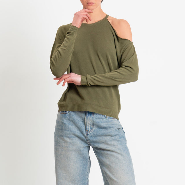 Zeroassoluto-Maglia cut out - militare