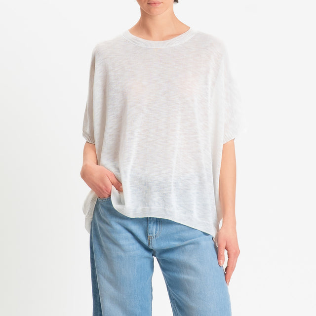 Zeroassoluto-Maglia oversize garzata viscosa - burro