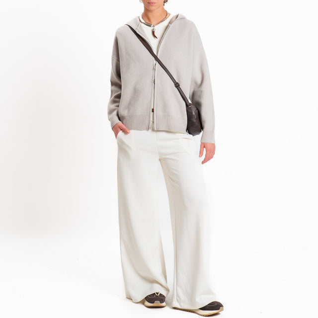 Zeroassoluto-Cardigan 100% LANA SOFT con zip - cacha