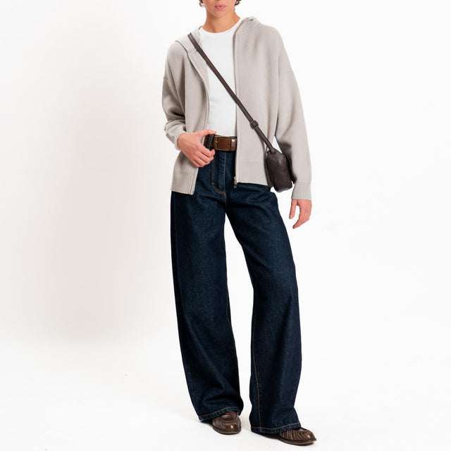 Zeroassoluto-Cardigan 100% LANA SOFT con zip - cacha
