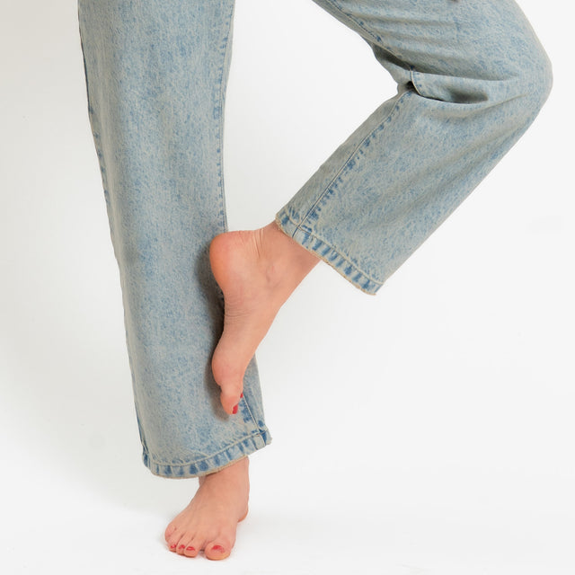 Zeroassoluto-Jeans GLORIA straight fit - denim chiaro sabbiato