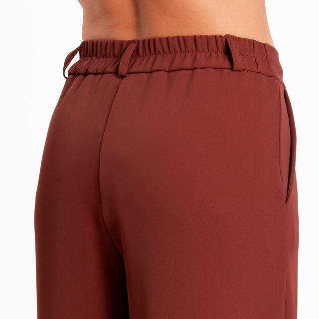 Zeroassoluto-Completo gilet+pantalone tessuto fluido - brick