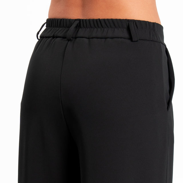 Zeroassoluto-Completo gilet+pantalone tessuto fluido - nero