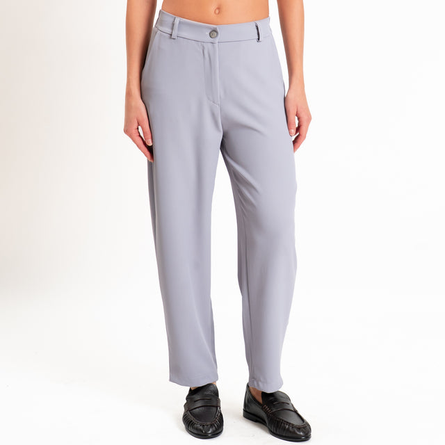 Zeroassoluto-Completo gilet+pantalone tessuto fluido - perla