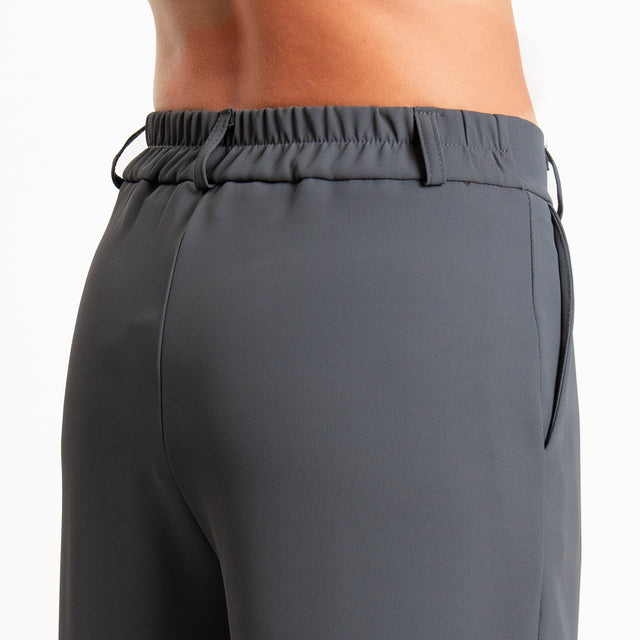 Zeroassoluto-Completo gilet+pantalone tessuto fluido - piombo