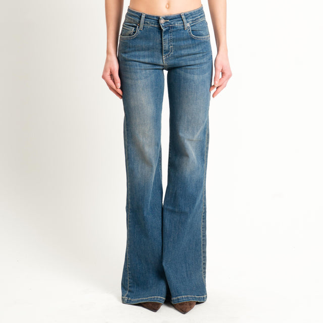 Zeroassoluto-Jeans GRETA flare - tea wash denim