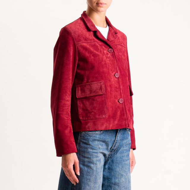 Zeroassoluto-Giacca top-grain leather - cabernet