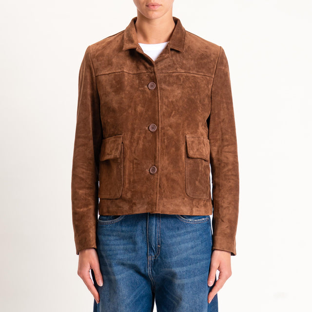 Zeroassoluto-Giacca top-grain leather - tabacco