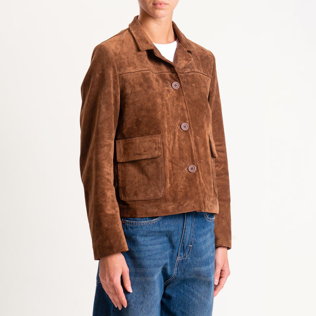 Zeroassoluto-Giacca top-grain leather - tabacco