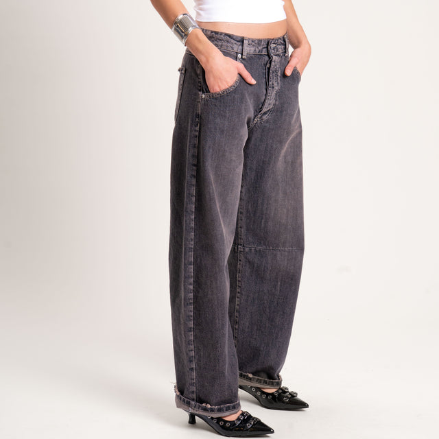 Zeroassoluto-Jeans IRIS barrel fit low waist - nero