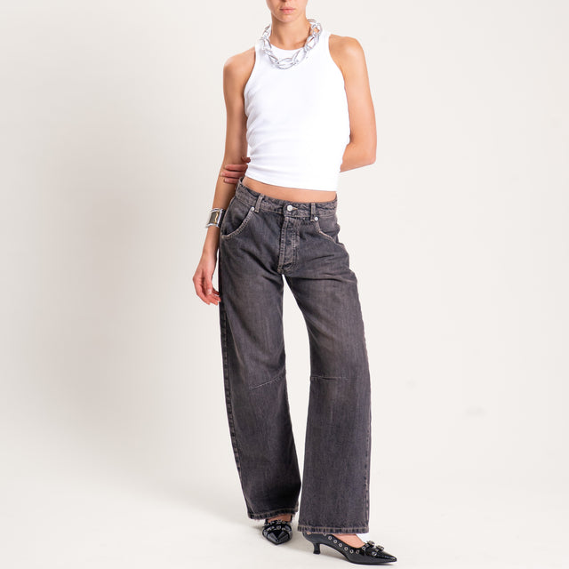 Zeroassoluto-Jeans IRIS barrel fit low waist - nero