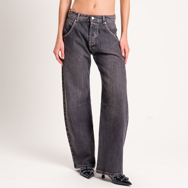 Zeroassoluto-Jeans IRIS barrel fit low waist - nero