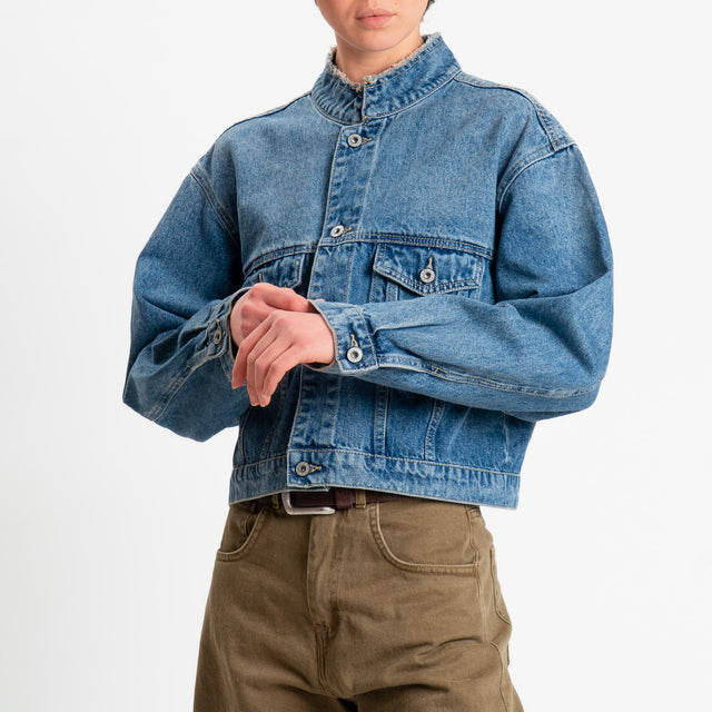 Zeroassoluto-Giacca JADA jeans sfrangiato - denim