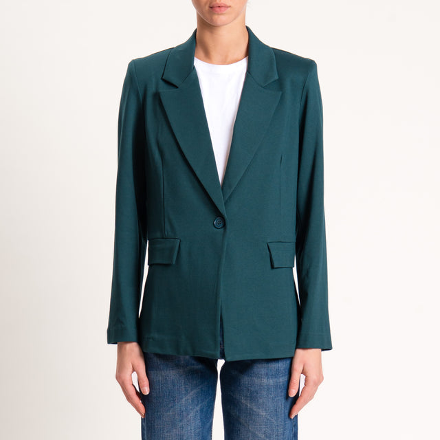 Zeroassoluto-Giacca JENNY punto milano - verde bottiglia