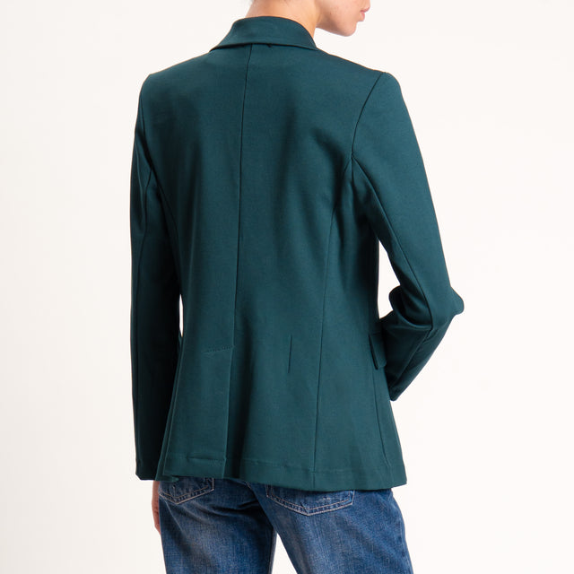 Zeroassoluto-Giacca JENNY punto milano - verde bottiglia