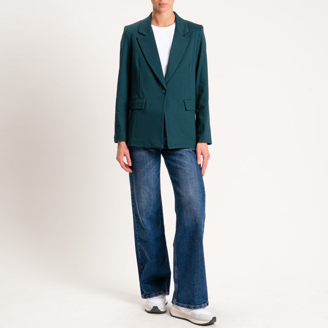 Zeroassoluto-Giacca JENNY punto milano - verde bottiglia