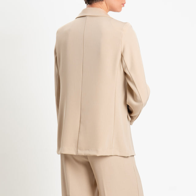 Zeroassoluto-Giacca JOSI tessuto fluido crêpe - sand