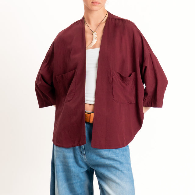 Zeroassoluto-Kimono JULI misto lino con tasche - india