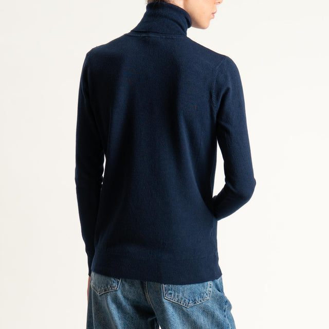 Zeroassoluto-Maglia collo alto - blu